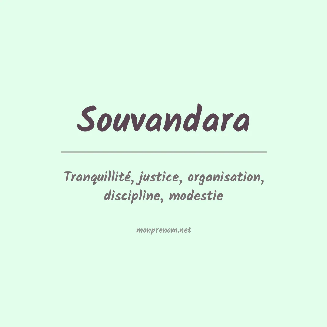Signification du prénom Souvandara