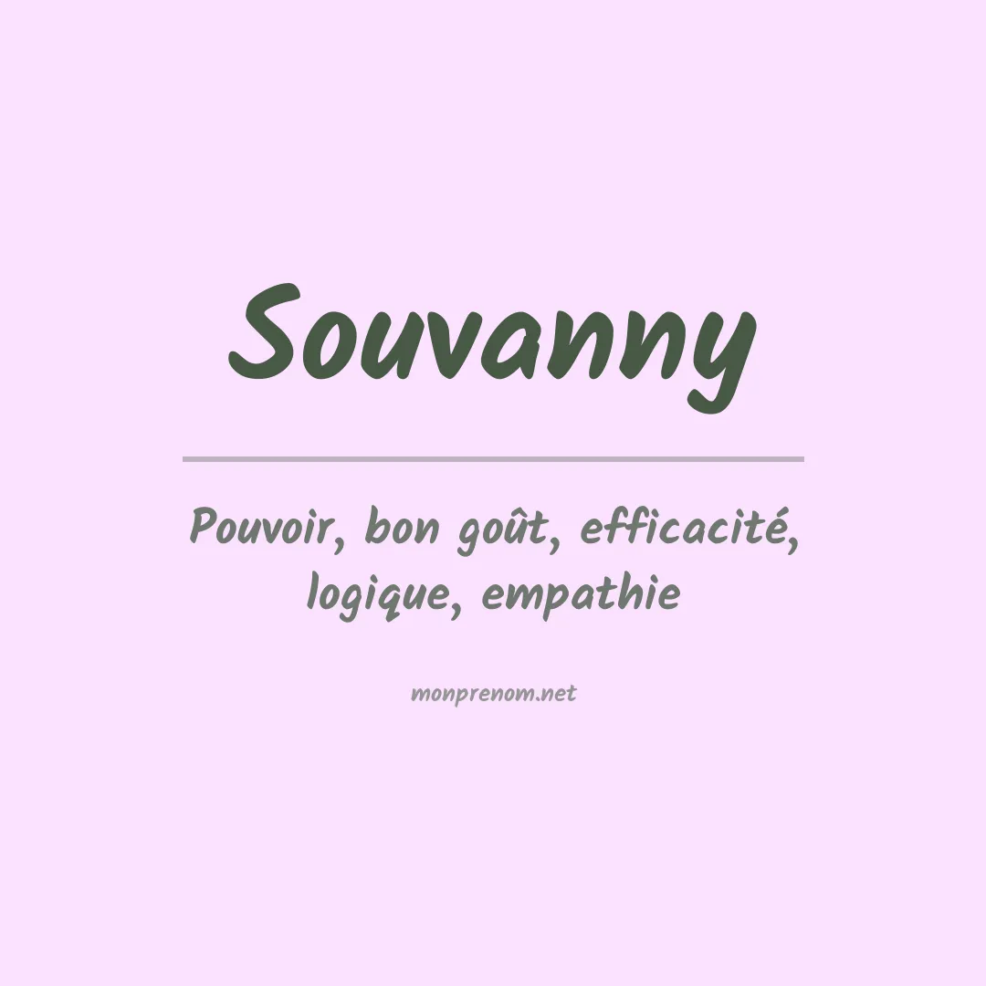 Signification du prénom Souvanny