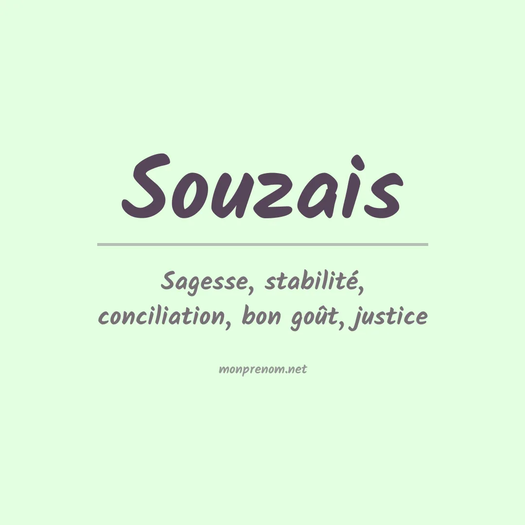 Signification du prénom Souzais