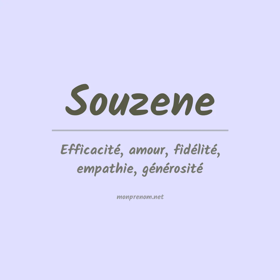 Signification du prénom Souzene