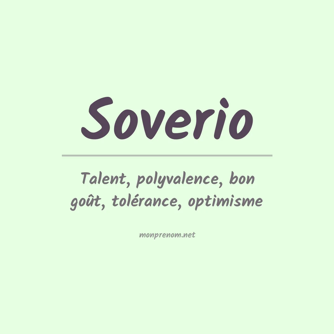 Signification du prénom Soverio