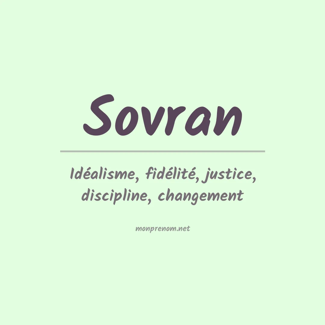Signification du prénom Sovran
