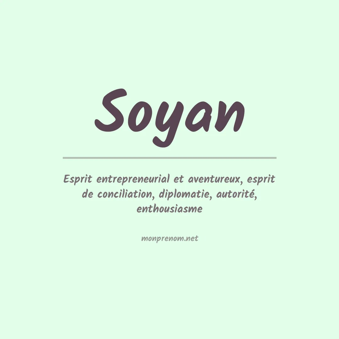 Prénom Soyan