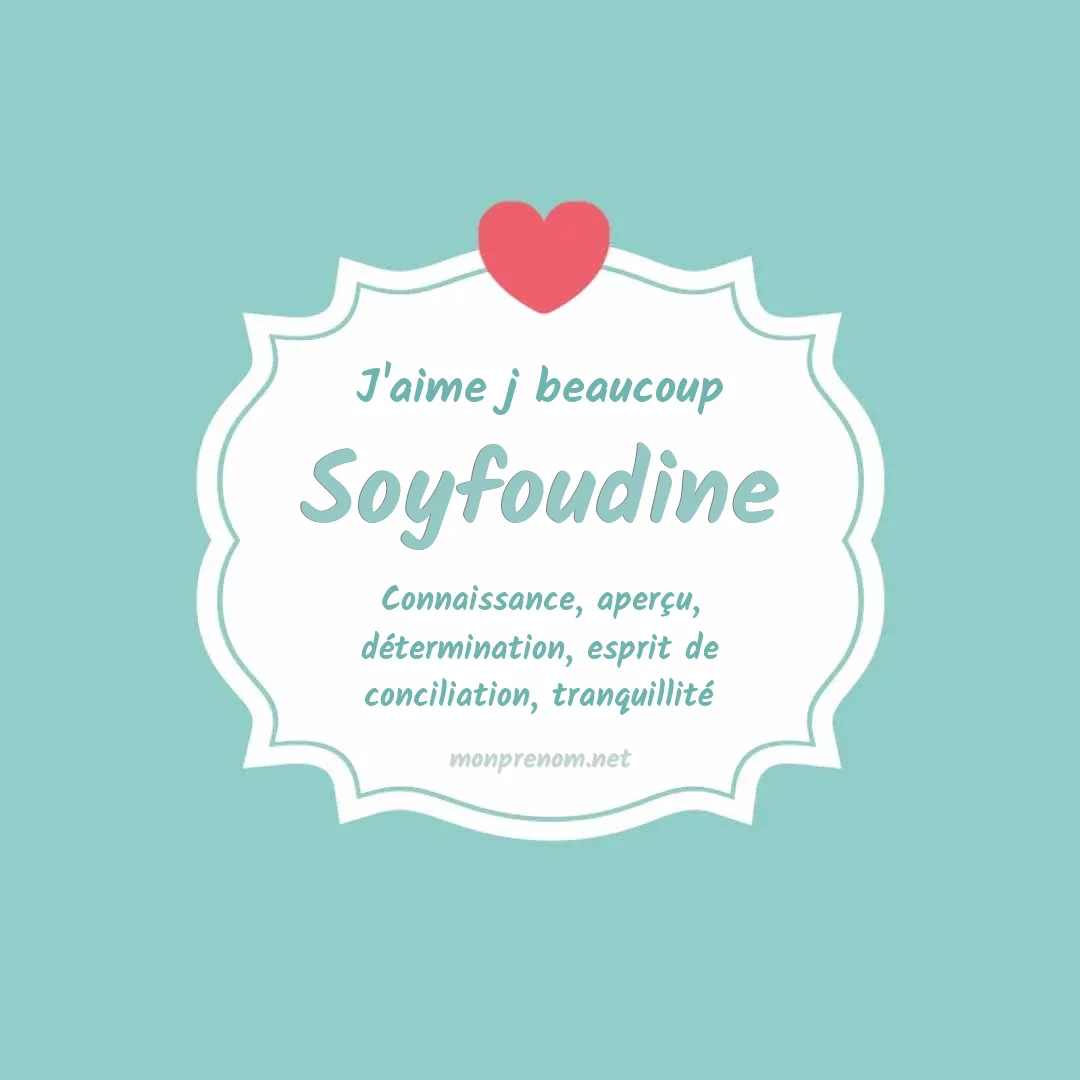 J'aime beaucoup Soyfoudine