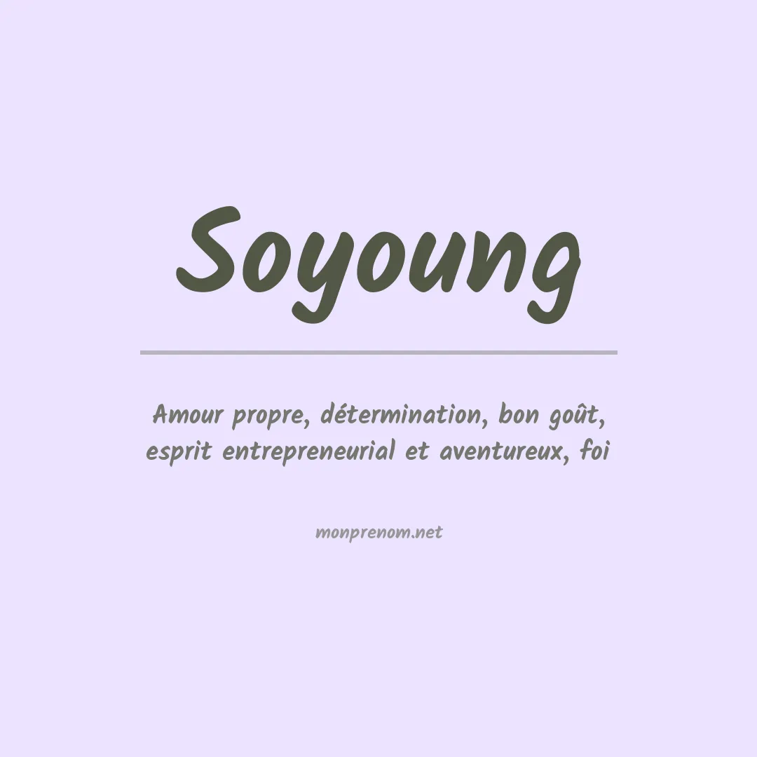 Signification du prénom Soyoung