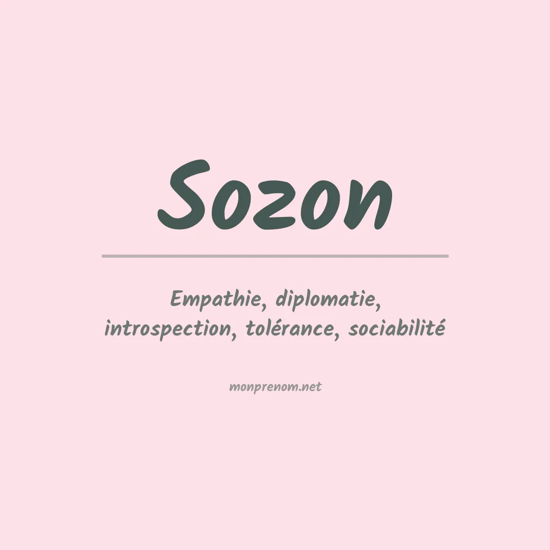 Signification du prénom Sozon