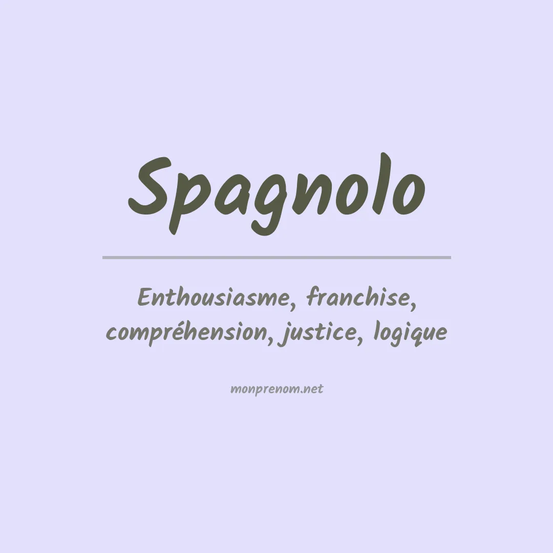 Signification du prénom Spagnolo