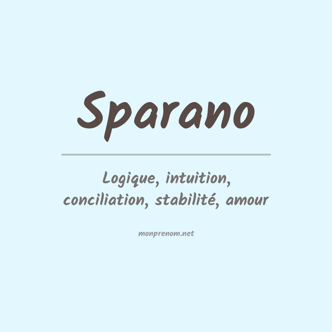 Prénom Sparano
