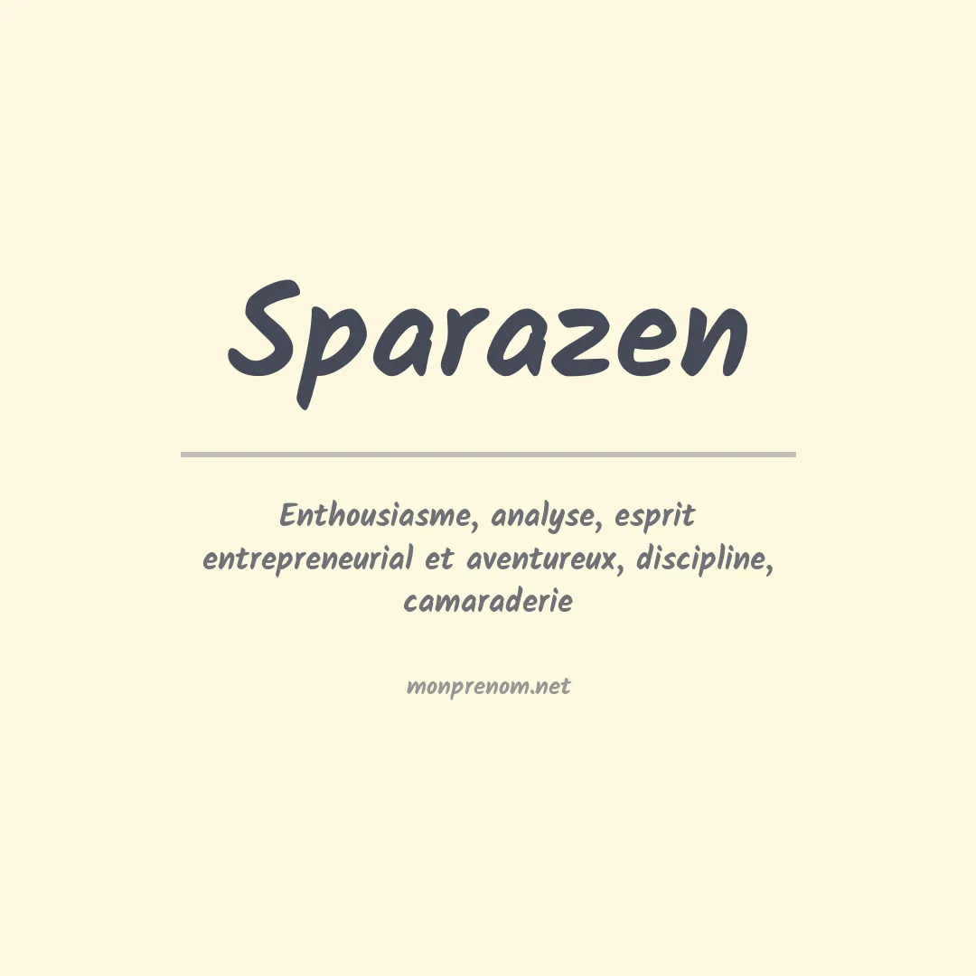 Signification du prénom Sparazen