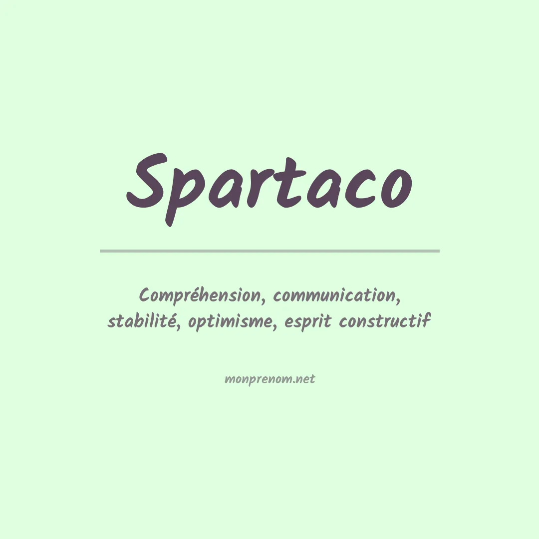 Signification du prénom Spartaco