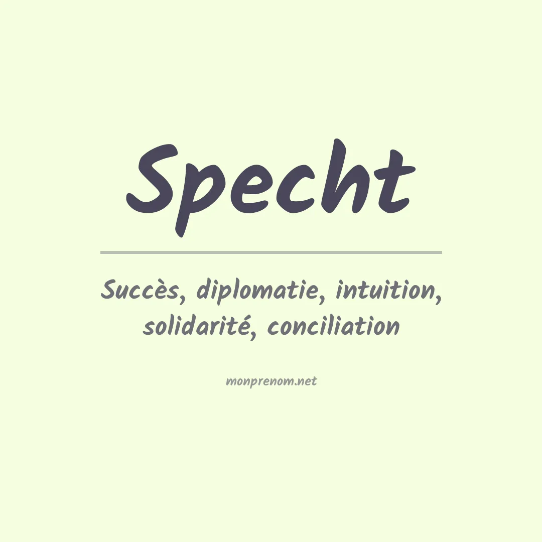 Prénom Specht