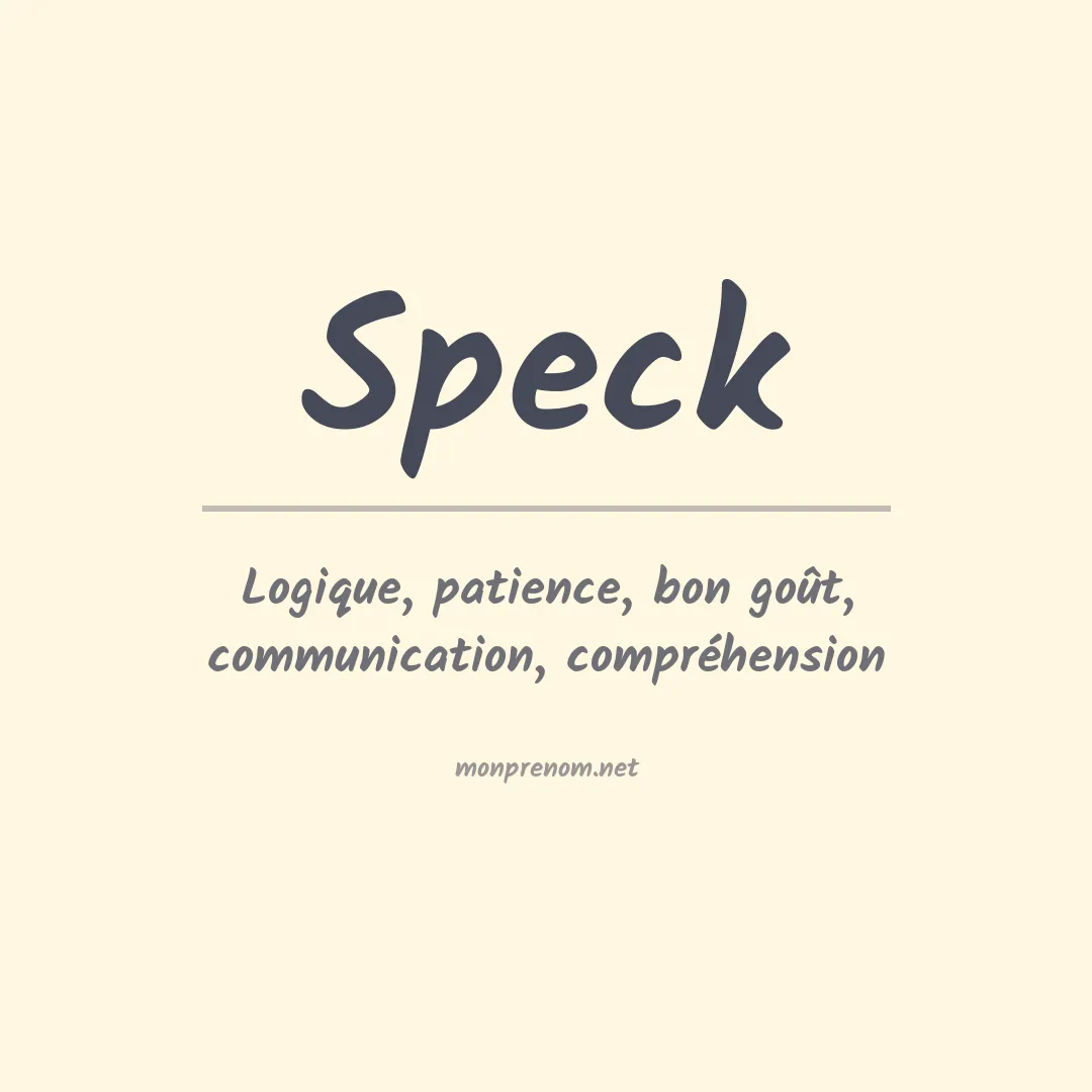 Prénom Speck