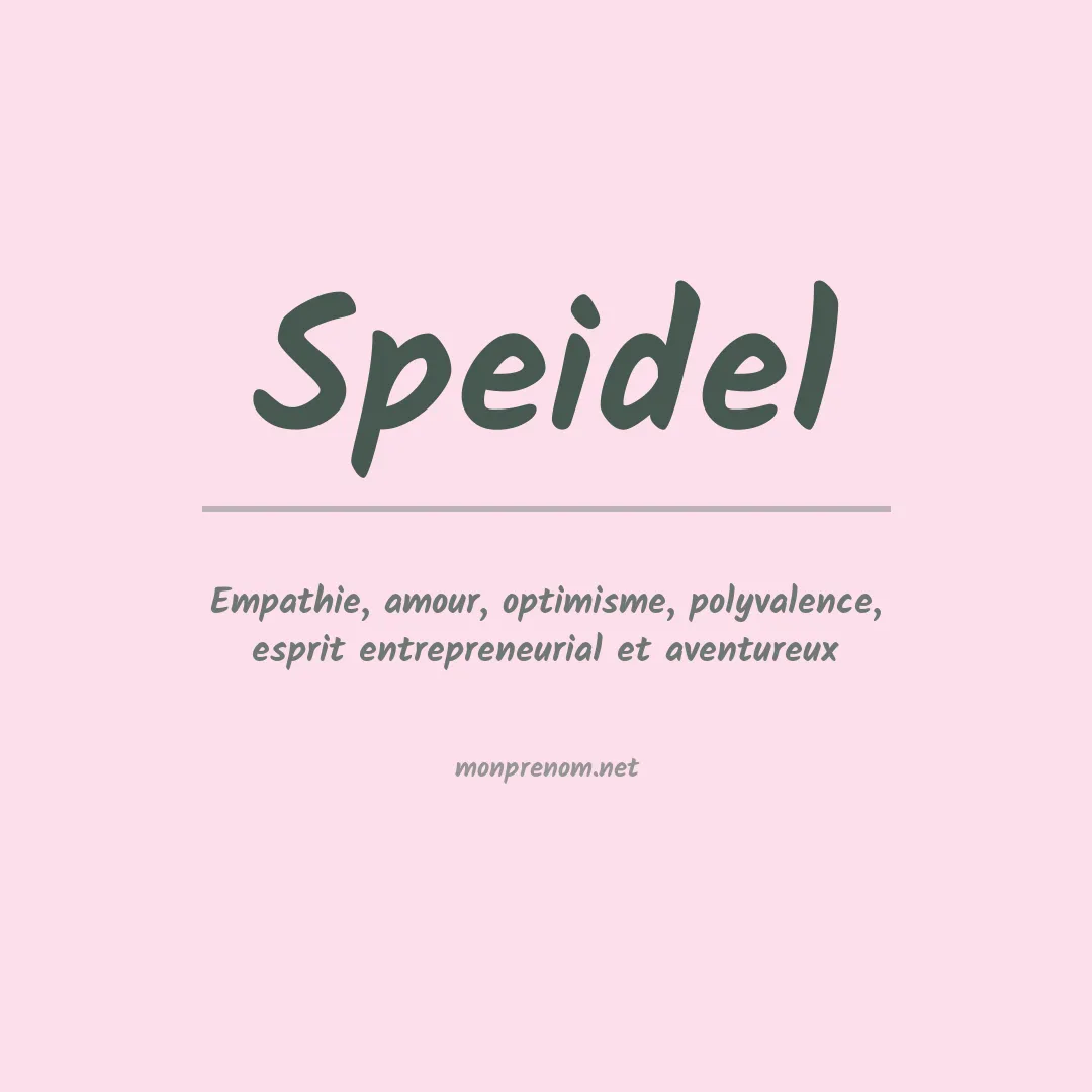 Prénom Speidel