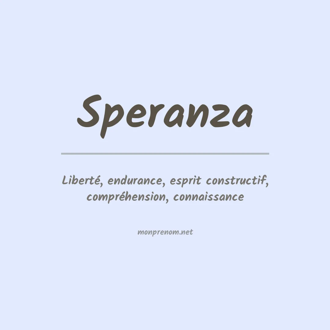 Prénom Speranza