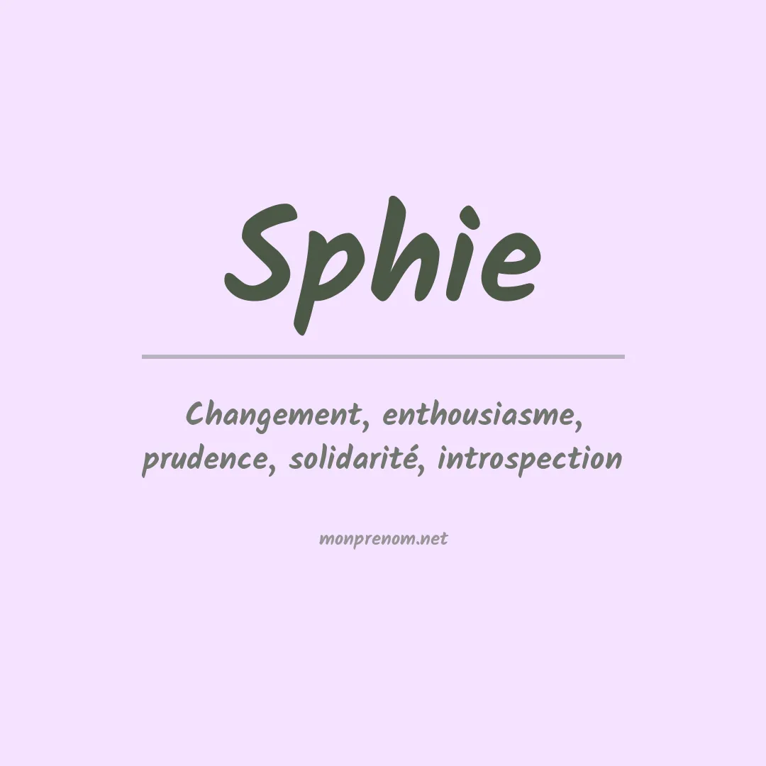 Signification du prénom Sphie
