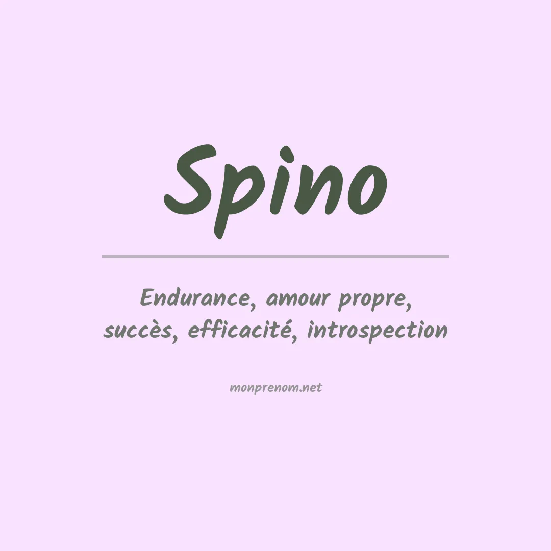 Prénom Spino