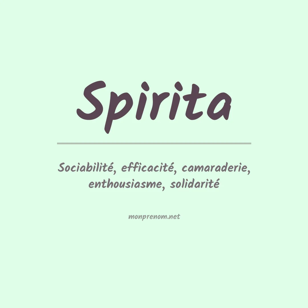 Prénom Spirita