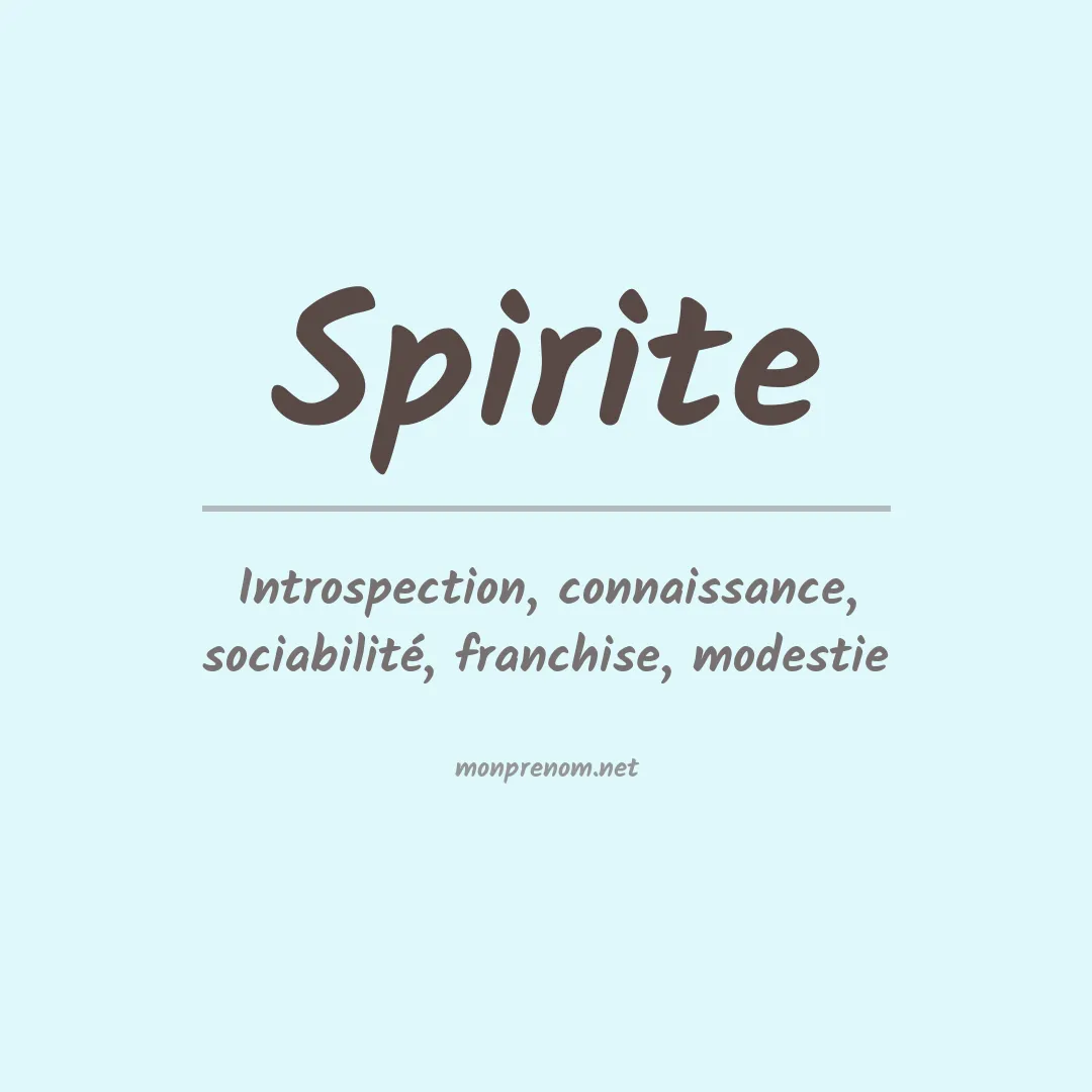 Signification du prénom Spirite