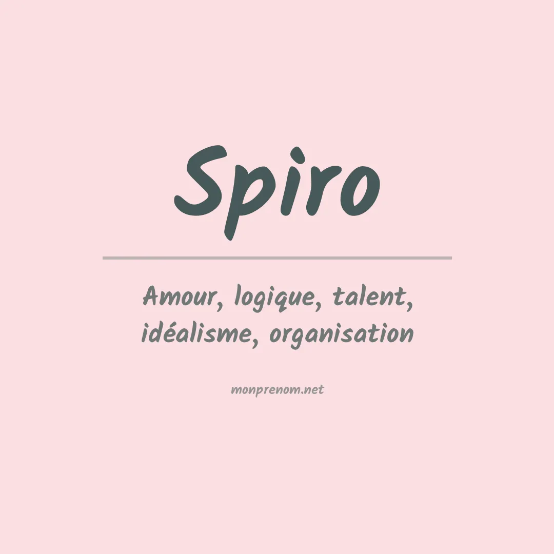 Prénom Spiro