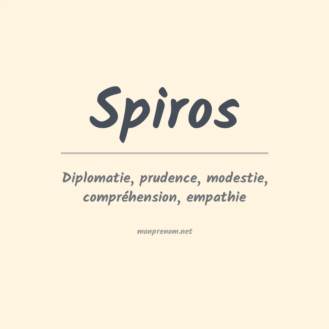 Prénom Spiros