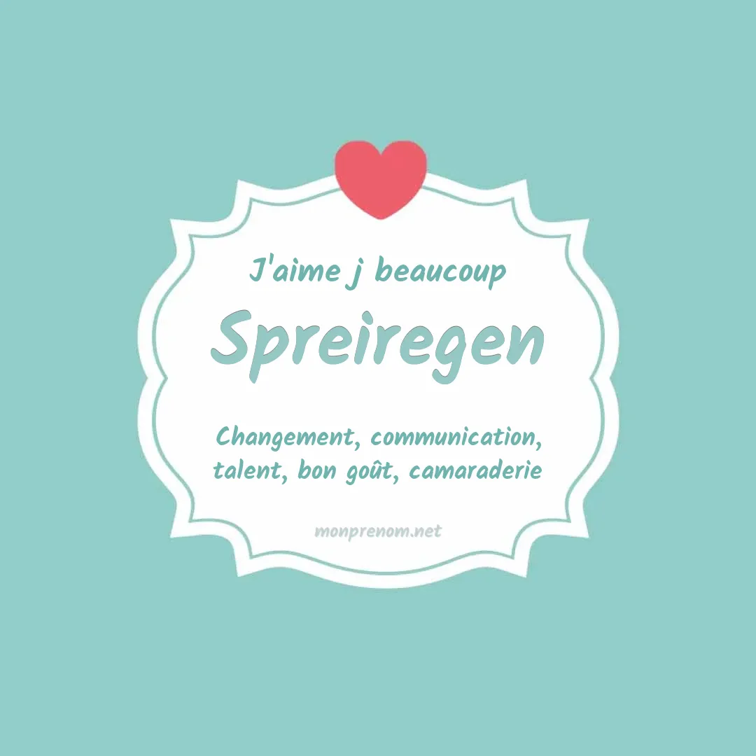 J'aime beaucoup Spreiregen