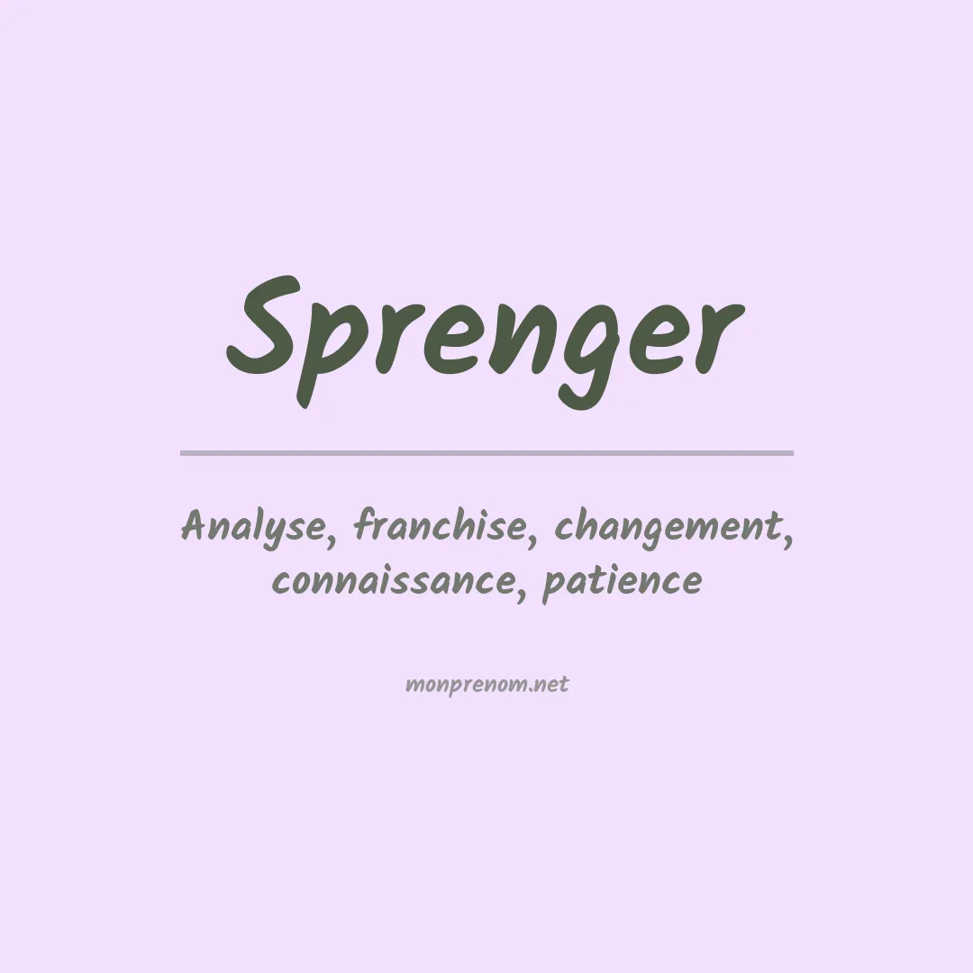 Prénom Sprenger