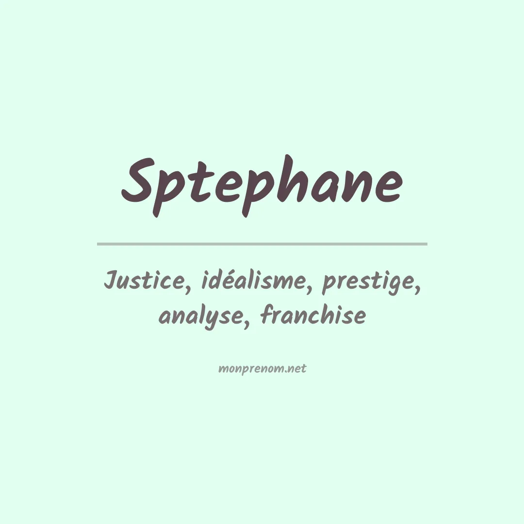 Signification du prénom Sptephane