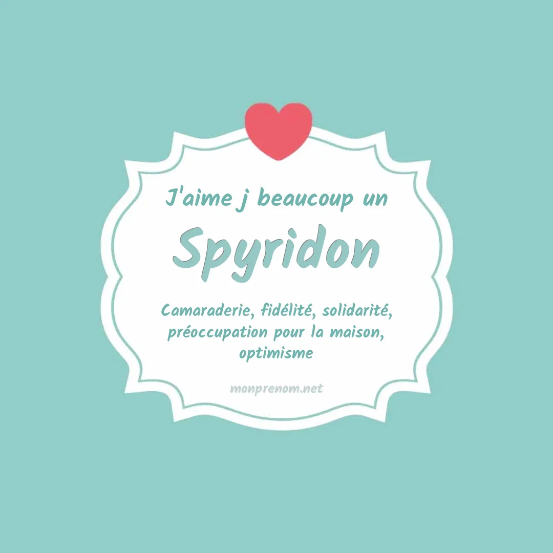 J'aime beaucoup Spyridon