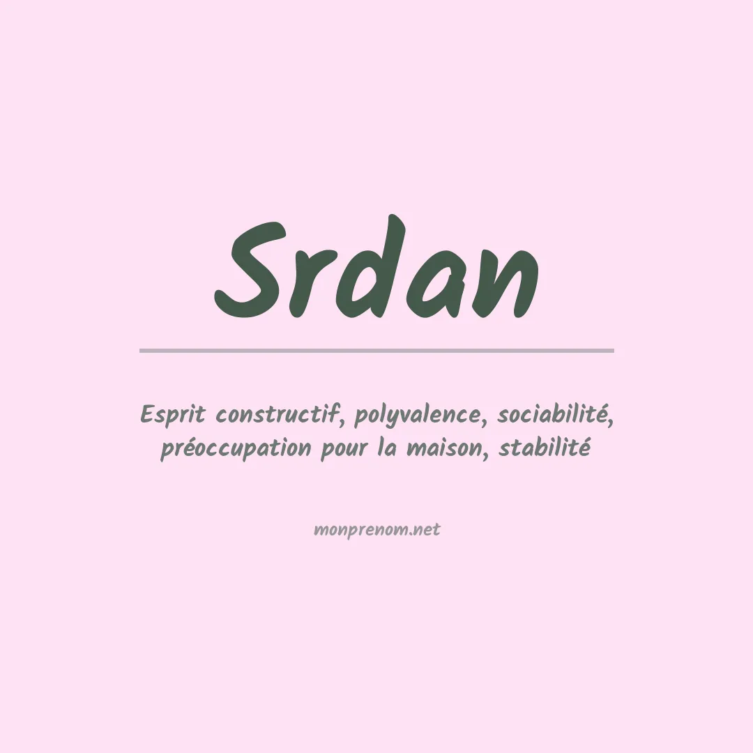 Signification du prénom Srdan