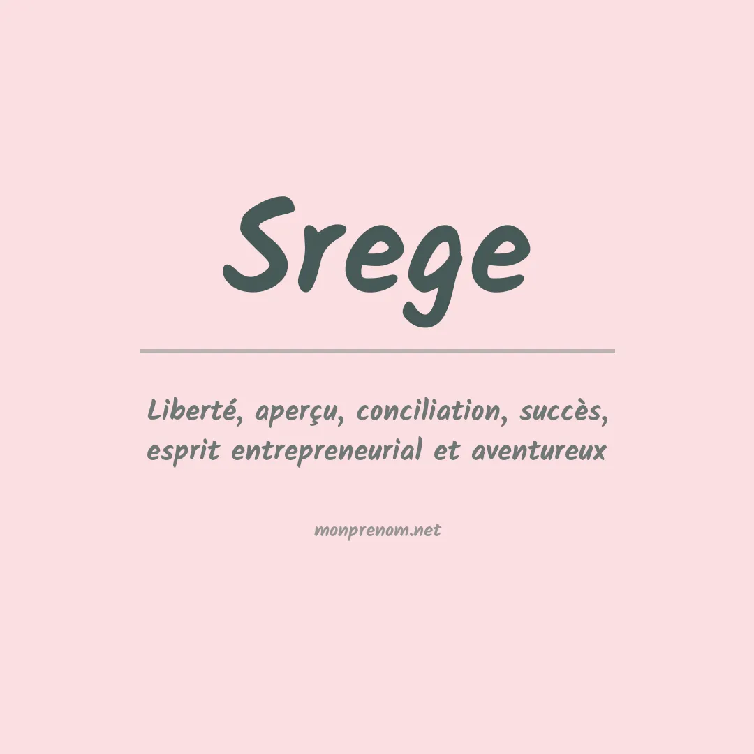 Prénom Srege