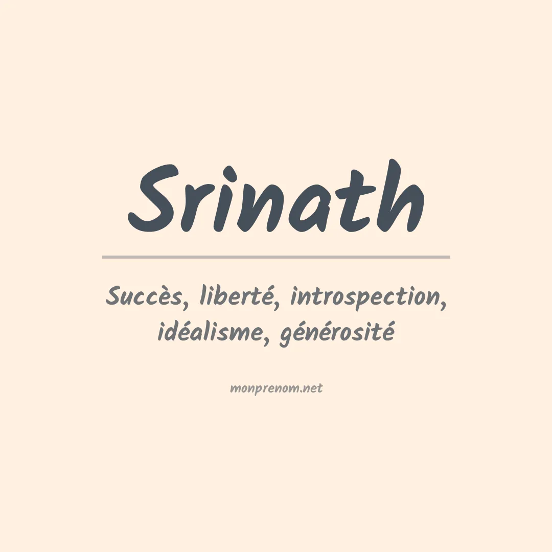 Signification du prénom Srinath