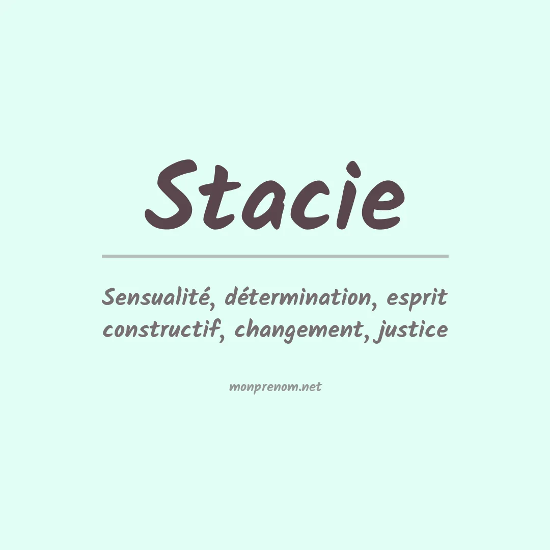 Prénom Stacie