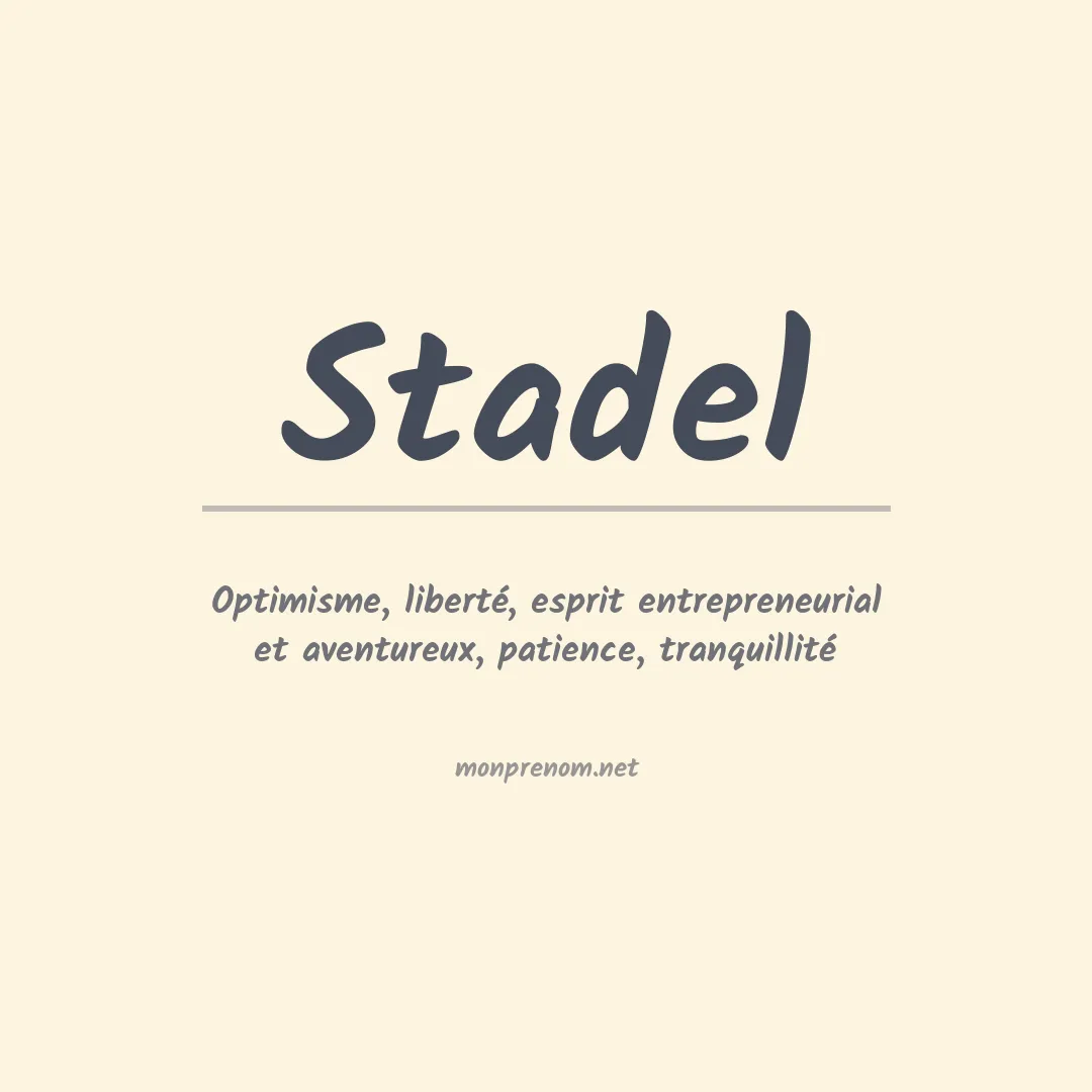 Prénom Stadel