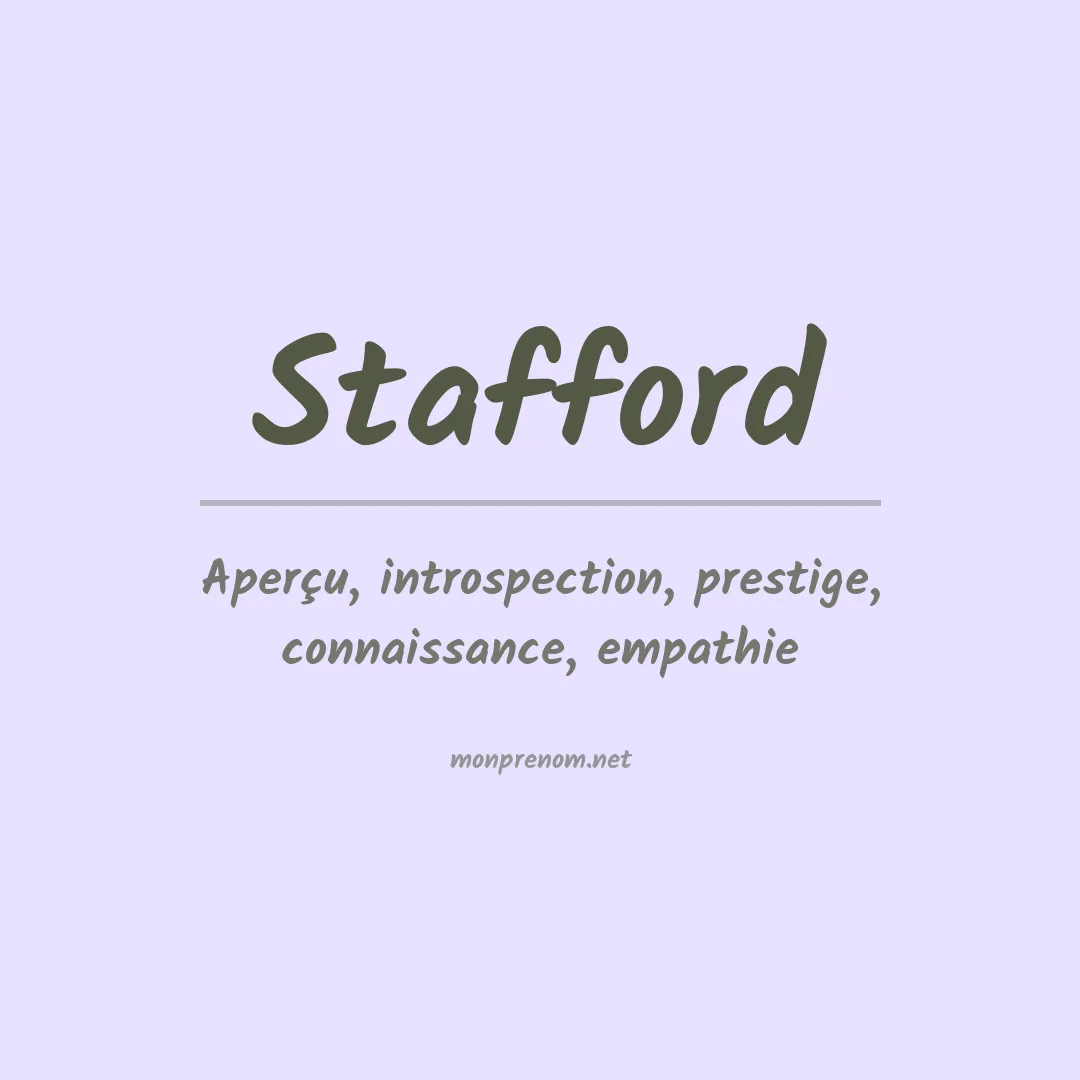Prénom Stafford