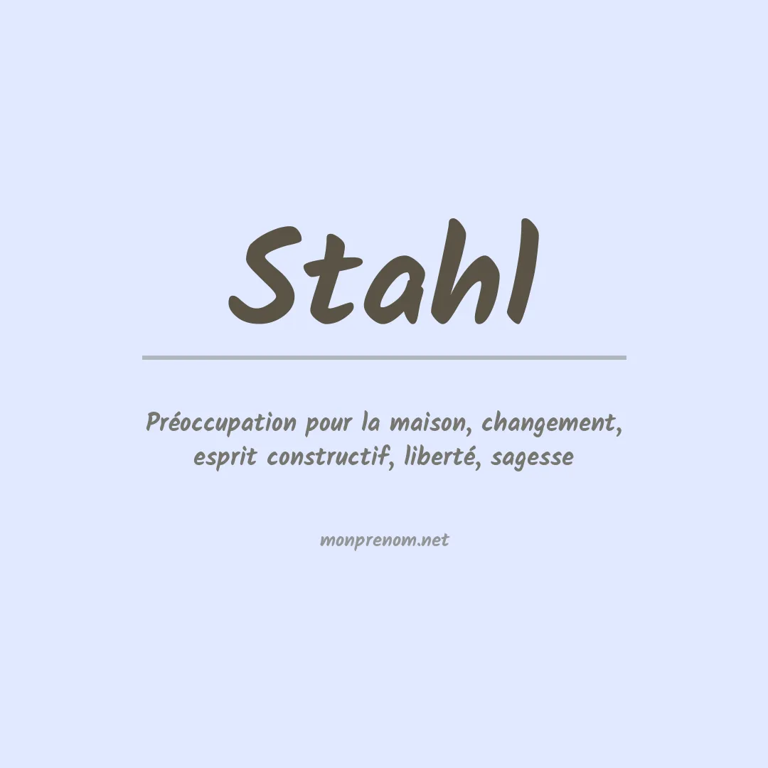 Prénom Stahl