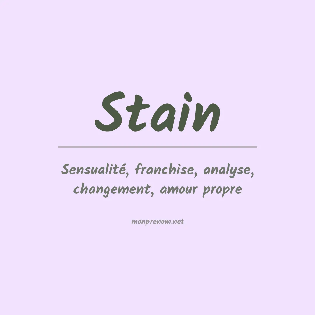 Prénom Stain