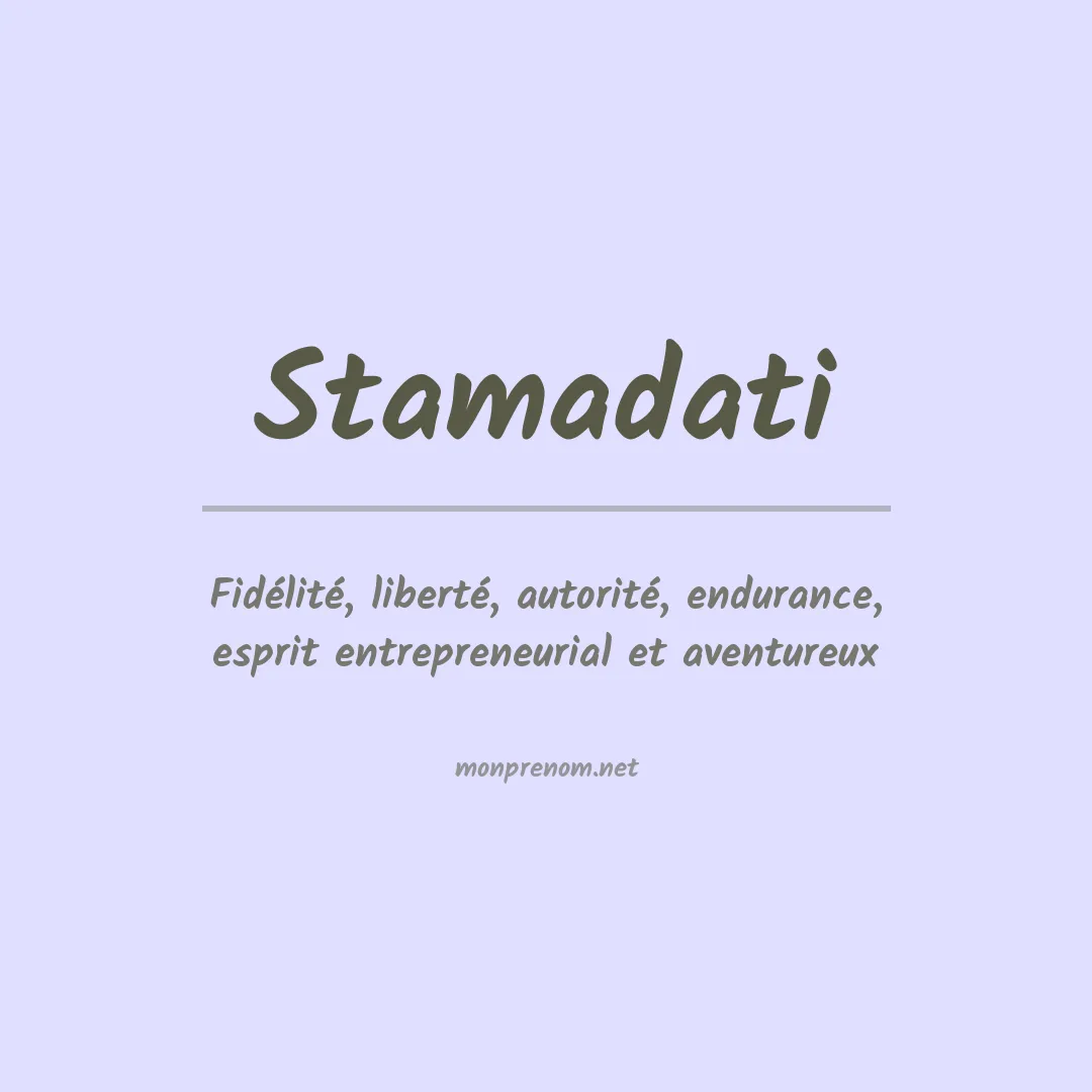 Prénom Stamadati