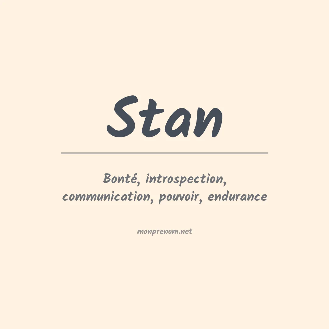 Prénom Stan