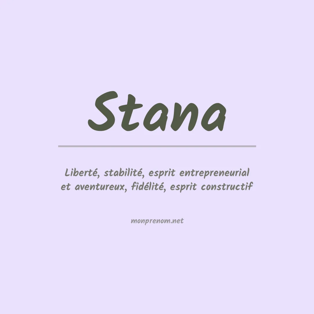 Signification du prénom Stana