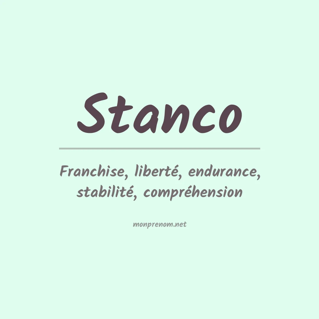 Prénom Stanco