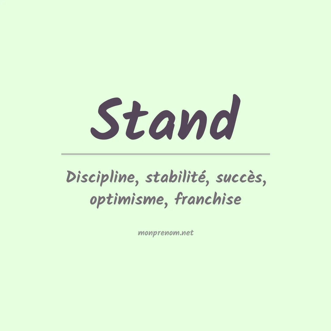 Signification du prénom Stand