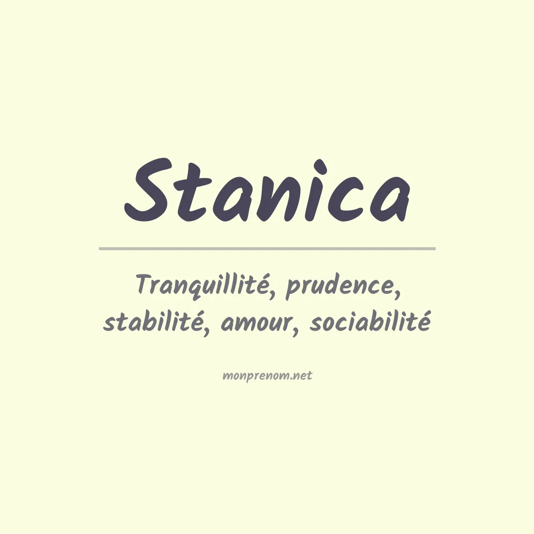 Signification du prénom Stanica