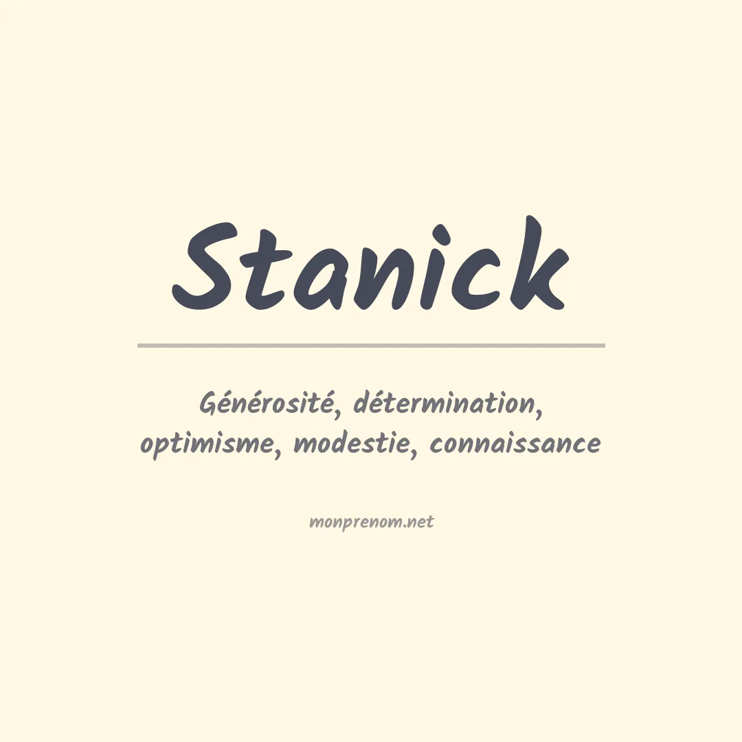 Prénom Stanick