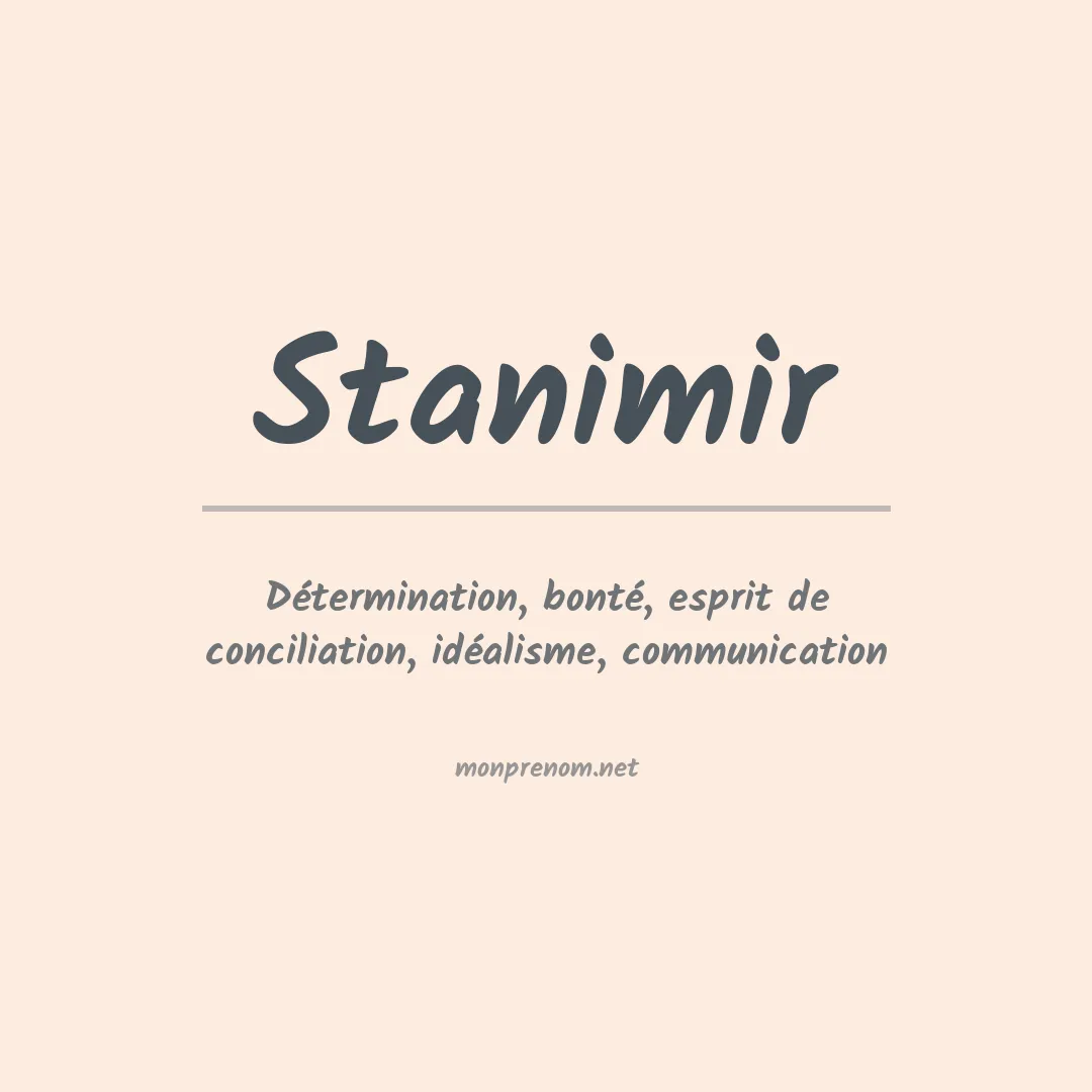 Signification du prénom Stanimir