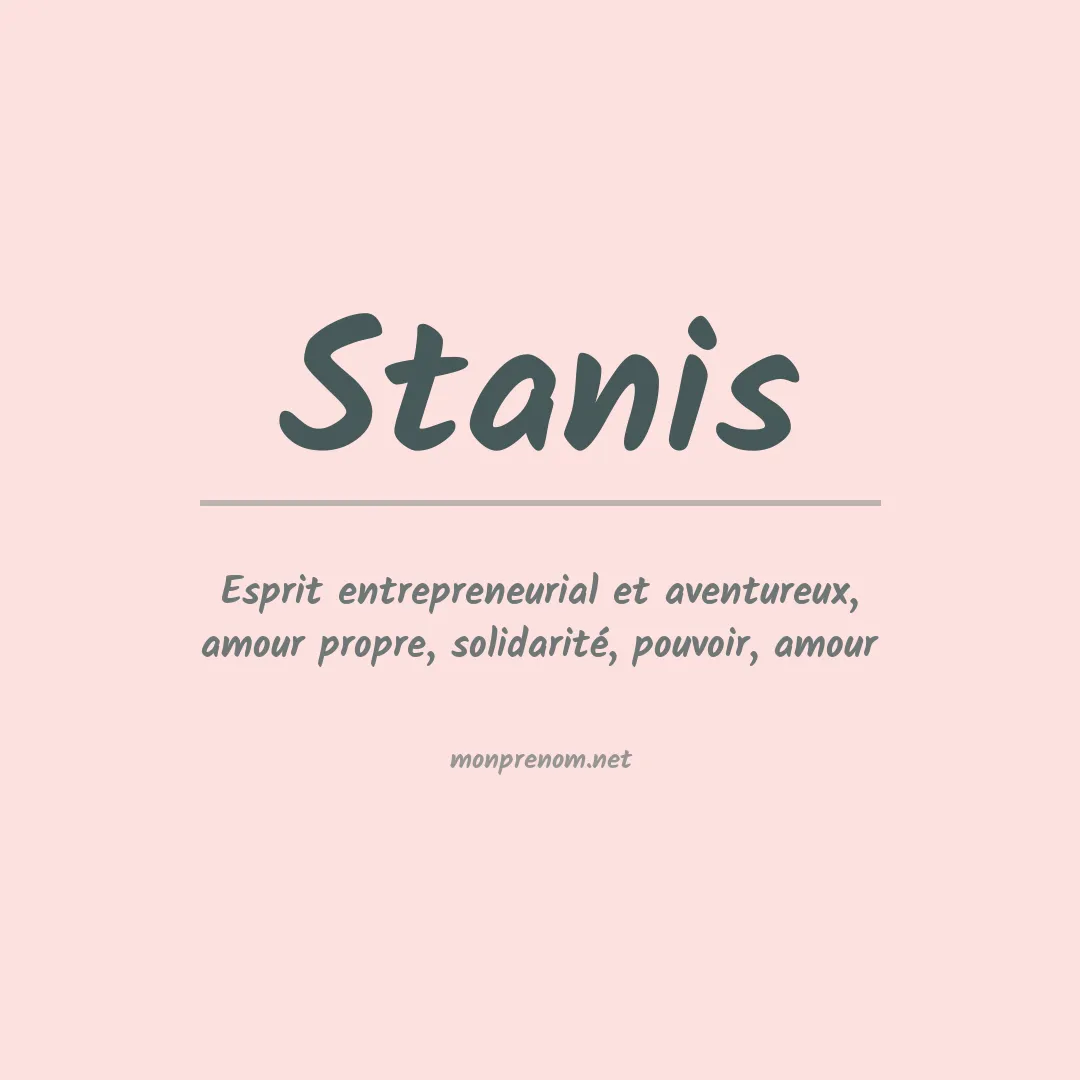 Prénom Stanis