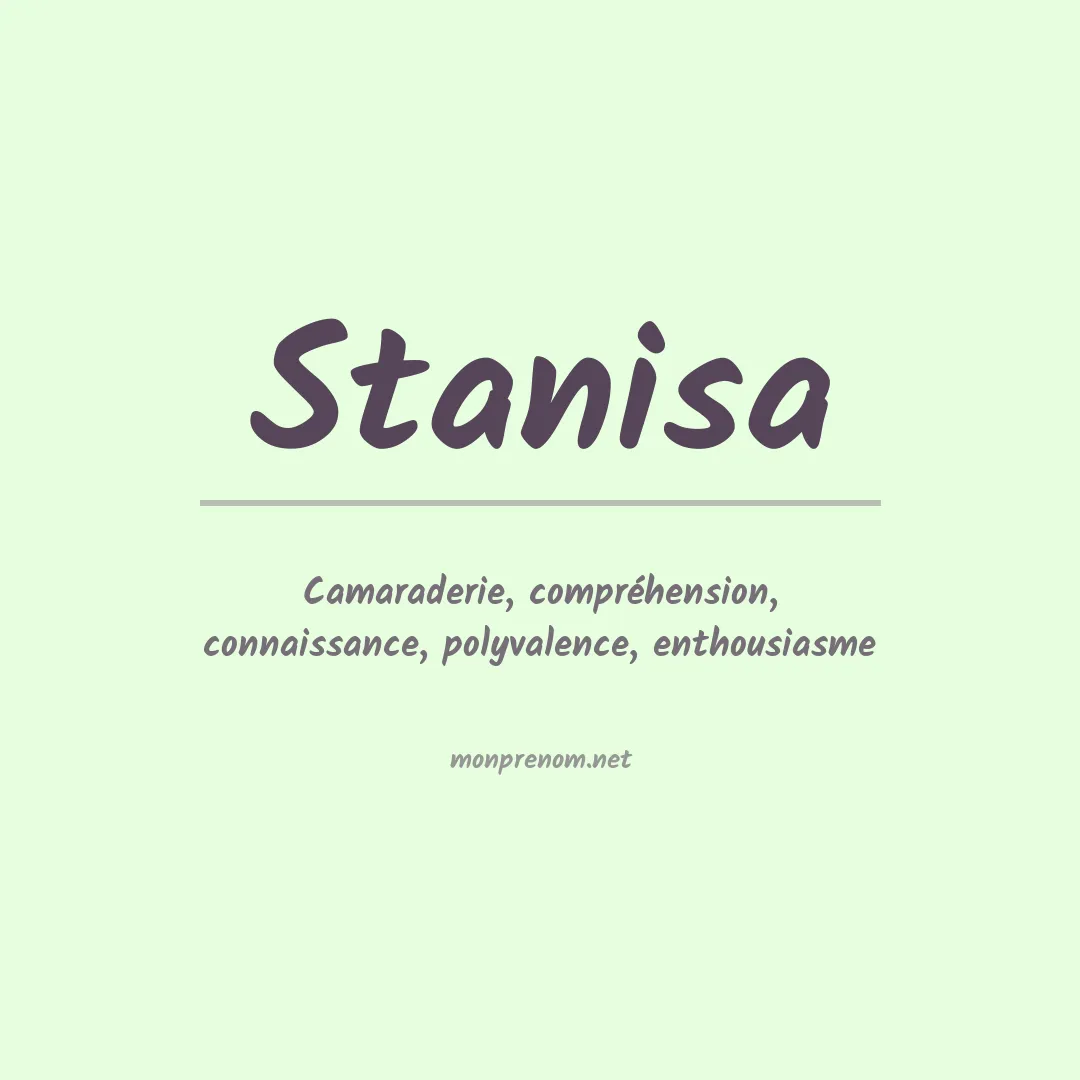 Signification du prénom Stanisa