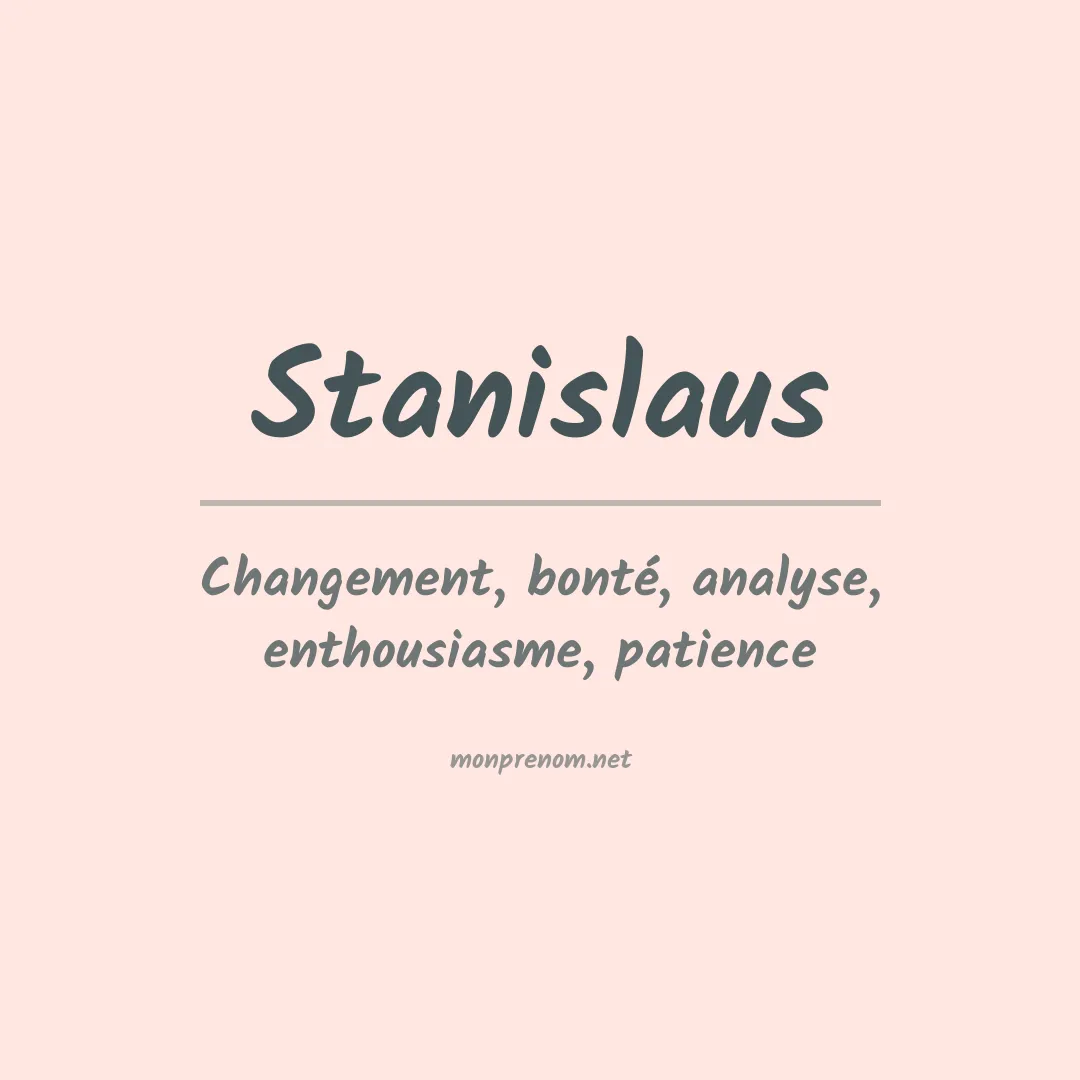 Prénom Stanislaus