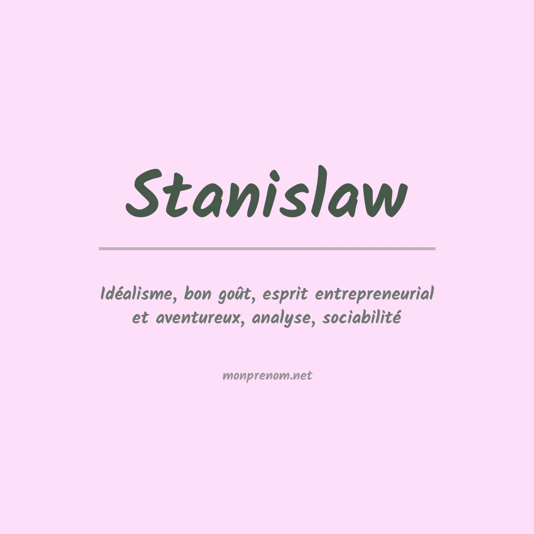 Prénom Stanislaw