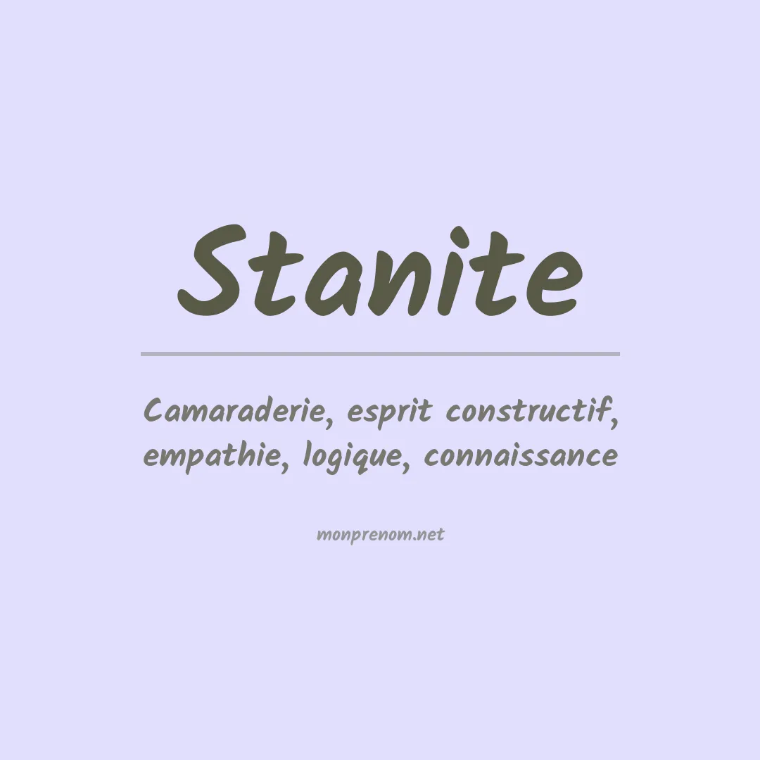 Signification du prénom Stanite