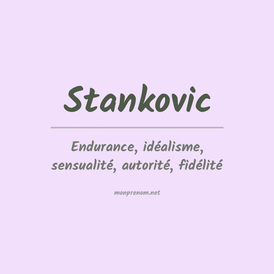Prénom Stankovic